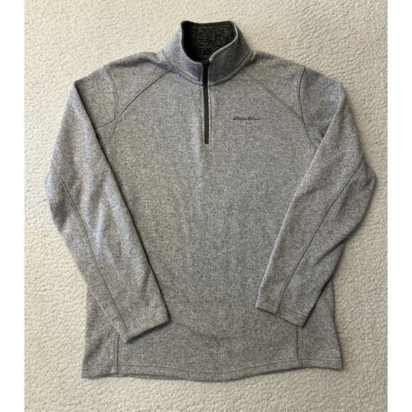 Eddie Bauer Mens 1/4 Zip Fleece Sweatshirt Pullover Large - Picture 1 of 6